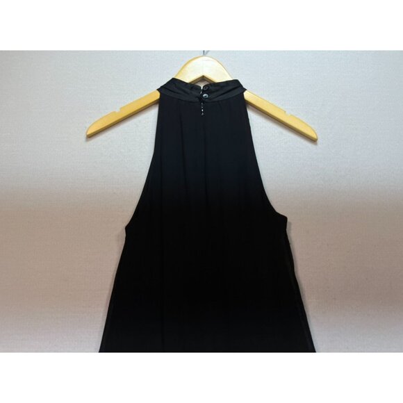 Banana Republic Women's Silk Halter Dress Sleeveless Size 6 Black Lightweight - Picture 8 of 9